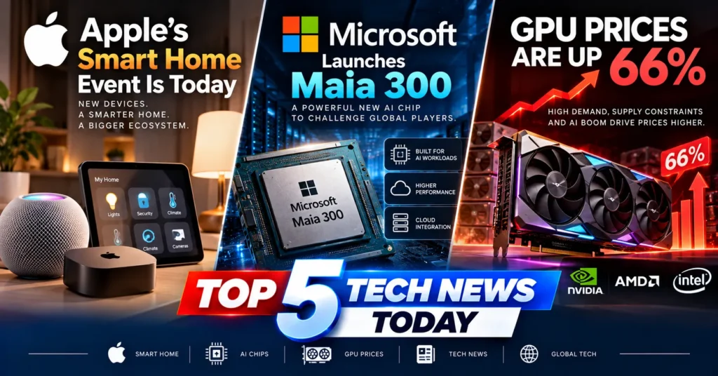 Top 5 Tech News Today: Apple, Microsoft Maia 300 & GPU Prices